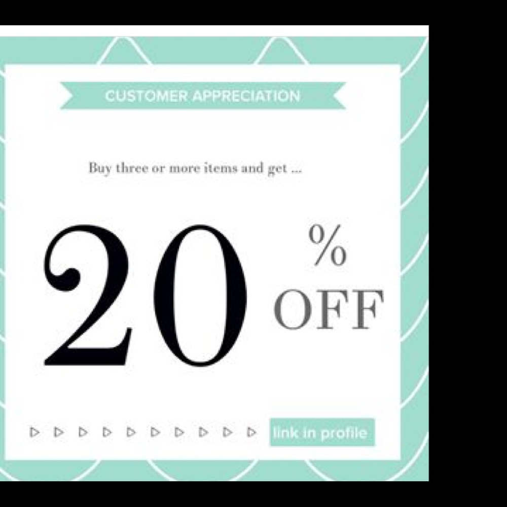 20% off three or more!